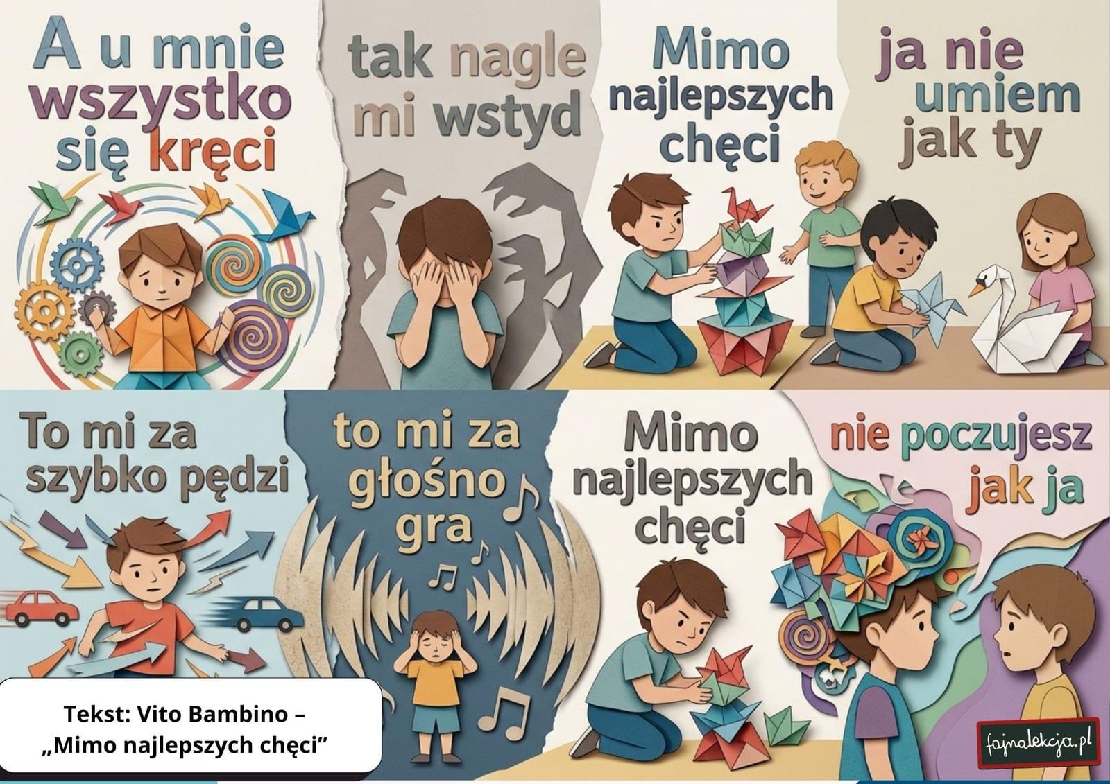 Grafiki z fragmentami piosenki Vito Bambino „Mimo najlepszych chęci”
